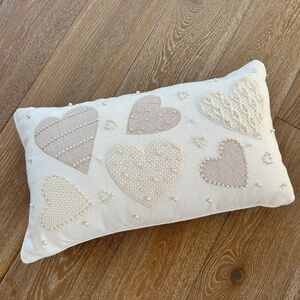 Cupcakes and Cashmere Pearl Hearts Pillow